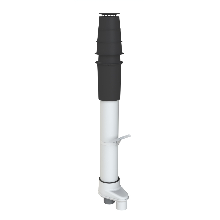 ECONEXT HR KORT GESL DDVB Ø 80 ALU CONDENSATIE