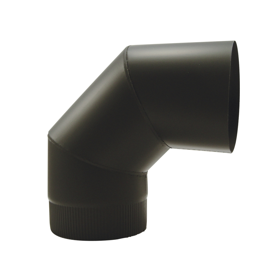 EMAILLE 1.2 MM MAT NOIR Ø 125 COUDE 90°