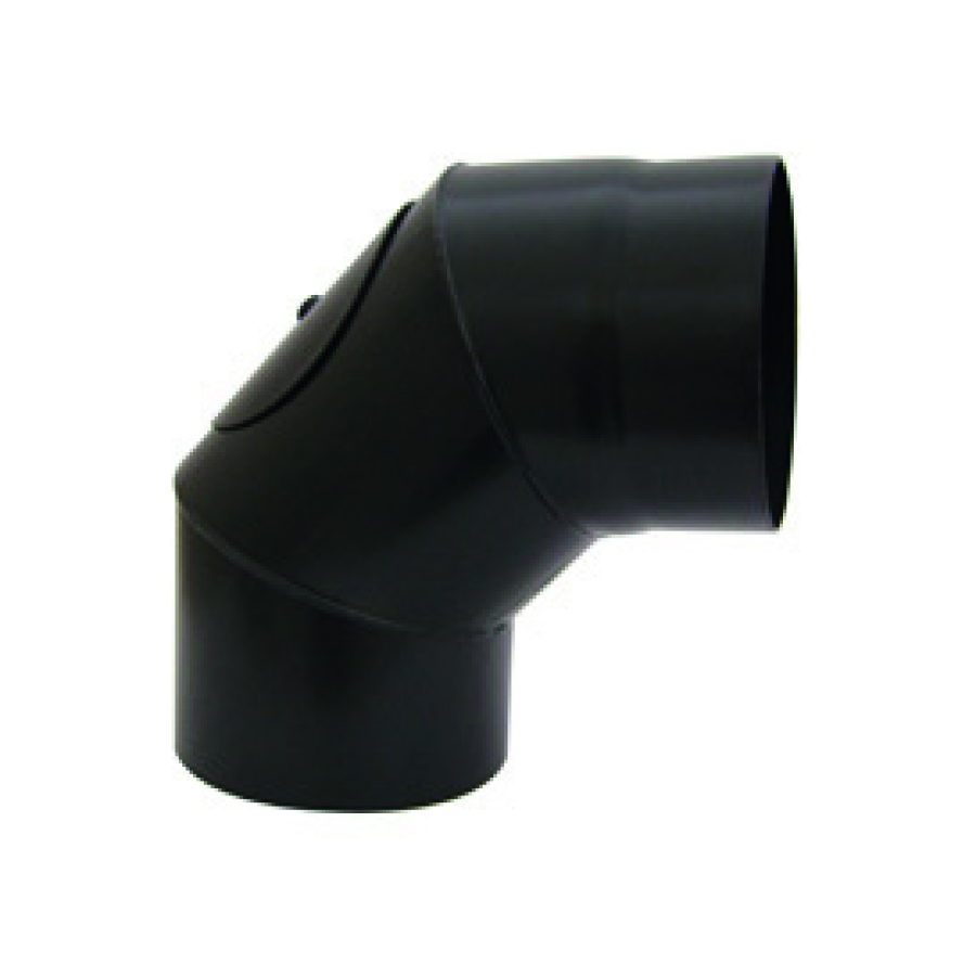 EMAILLE 1.2 MM MAT NOIR Ø 180 90° + TRAPPE