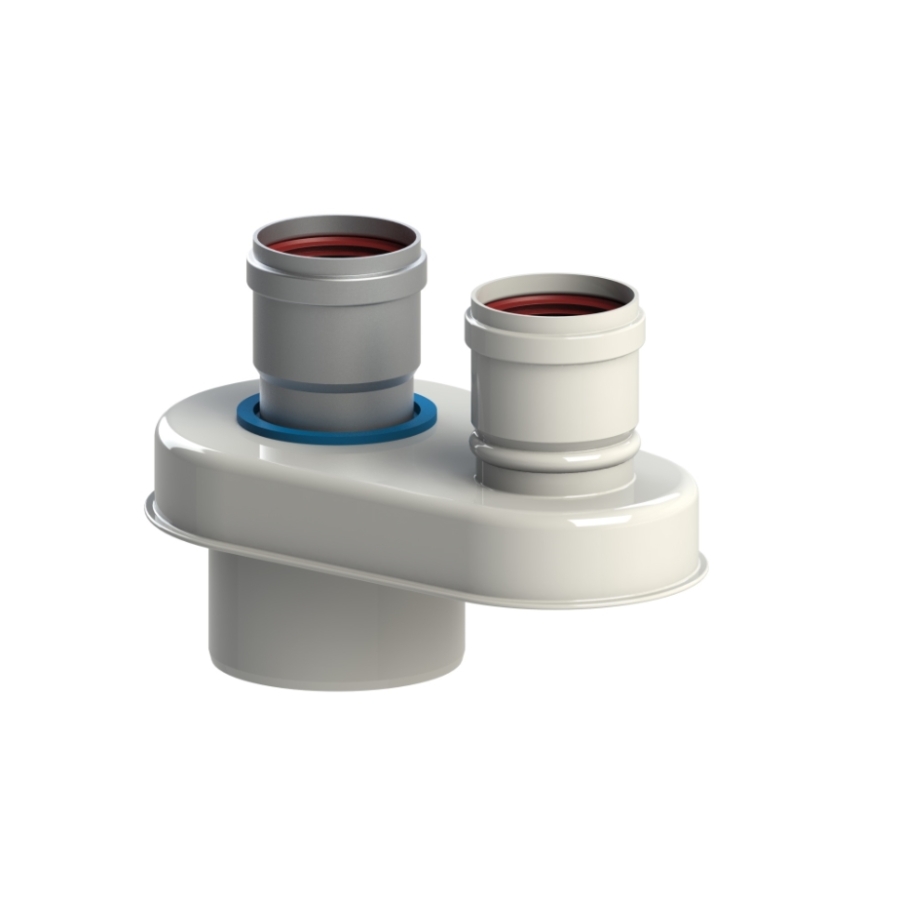 GESL ROOKAFV VAN 100/150 ADAPTER NAAR 100/100