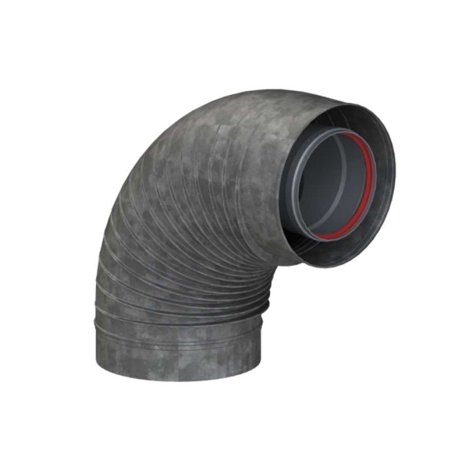 GESL ROOKAFV ALU 130/200 90°