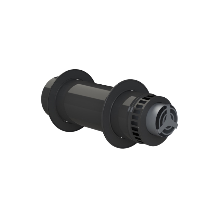 GESL ROOKAFV ALU 130/200 MUURDOORVOER