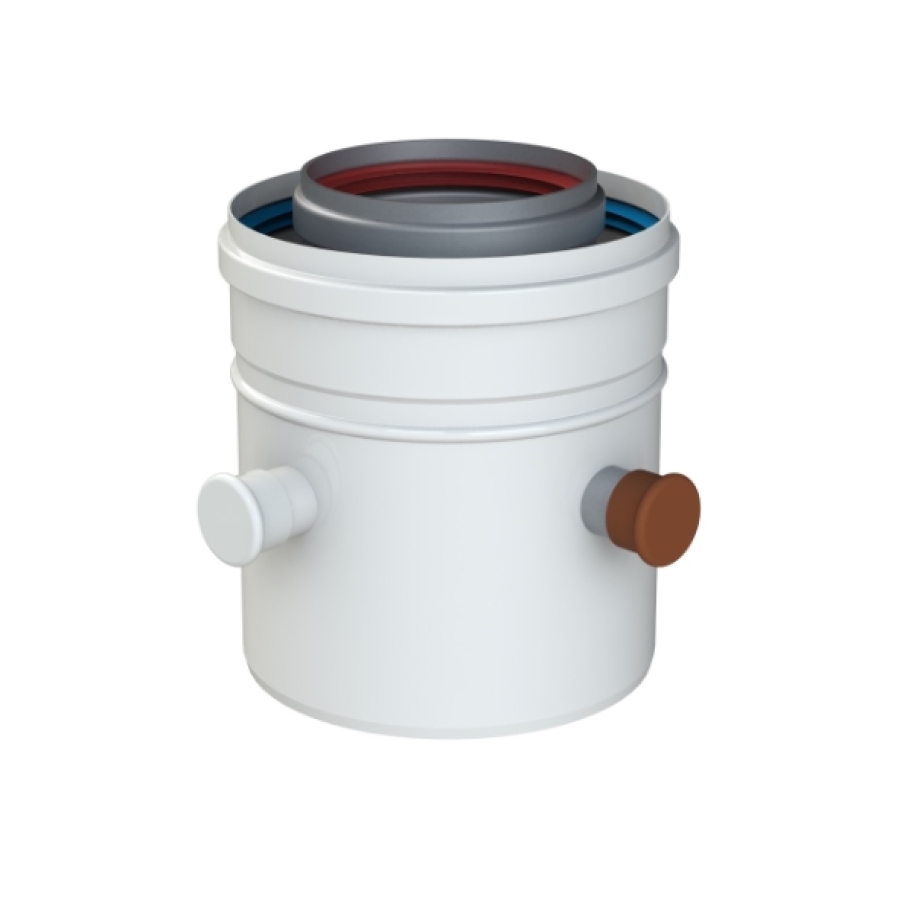 GESL ROOKAFV ALU 80/125 MEETNIPPEL RGA + LT