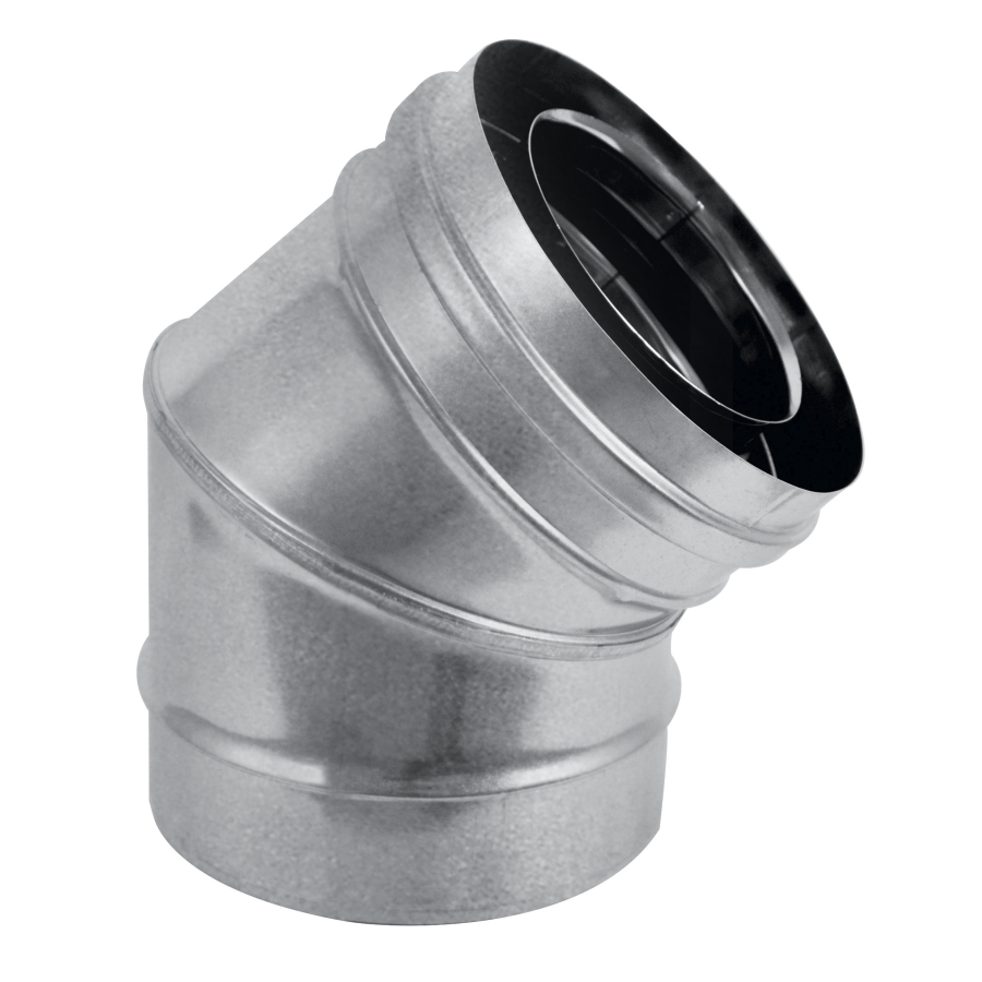 CLV OVERDR. BOCHT 45° 130/200 INOX/ALUZINK