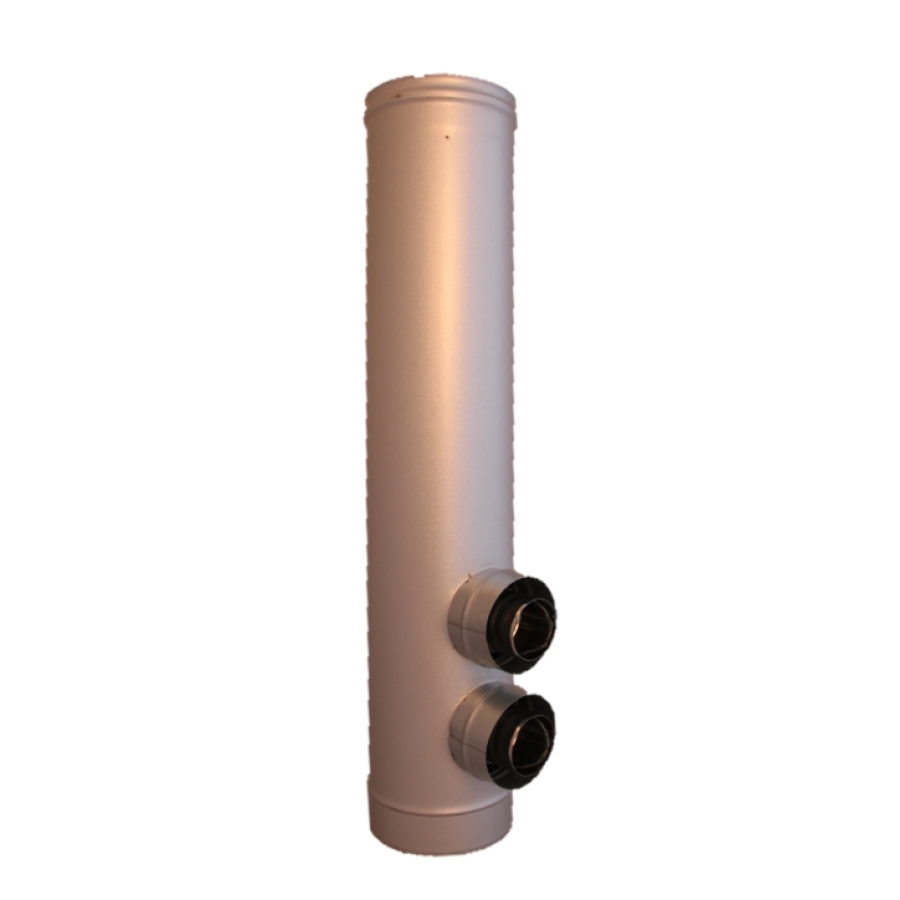 CLV OD. 2 * T93° 80/125 1000 MM 130/200 INOX/ALUZI