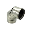 INOX EW 316 + SILICONERING Ø 80 BOCHT 87°+ LUIK