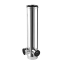 CLV OD. 90° T93° 80/125 1000 MM 130/200 INOX/INOX