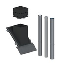 PREFAB VIERKANT ZWART SQ 80/125-110-150 35-37°