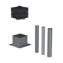 PREFAB VIERKANT ZWART SQ 80/125-110-150 0°