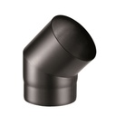 STAAL 2.0 MM MAT ZWART Ø 130 BOCHT 45°