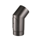 STAAL 2.0 MM MAT ZWART Ø 130 LANGE 45° + LUIK