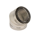 INOX GESL RGA BOCHT 45° 130/200 US