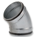 GLADDE BOCHT 45° Ø 160 MET RUBBERS