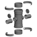 ATEC PP120 Ø 160 RACC FLEX 2 X Ø 80/125 MM 180°