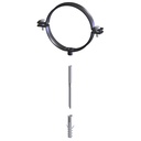 ALU BEUGEL ZWART ENKELWANDIG MET PEN M8 Ø 125