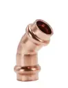 KOPER FITTING KOELGAS Ø 3/8" - FF BOCHT 45° (3 stuks)
