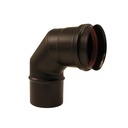 GESL ROOKAFVOER MAT ZWART BOCHT 90° Ø 80