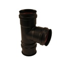 GESL ROOKAFVOER MAT ZWART T90° + DOP Ø 100