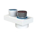 GESL ROOKAFV INOX 110/150 ADAPTER NAAR 100/100